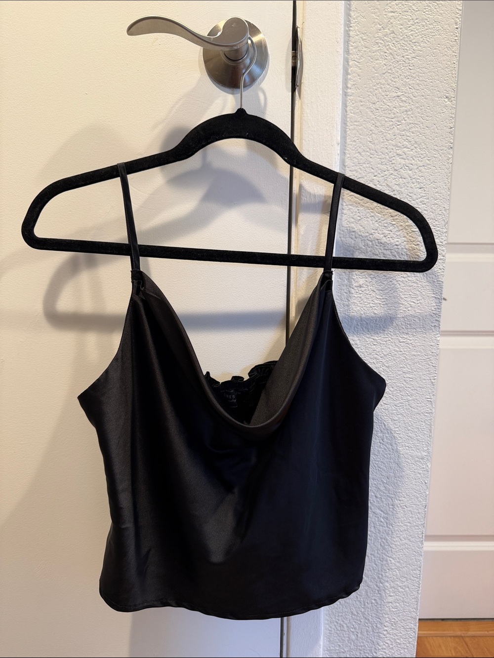 Black Cowl Neck Top